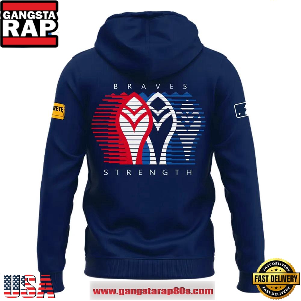 Atlanta Braves Baseball Braves Strength Navy Hoodie Shirt