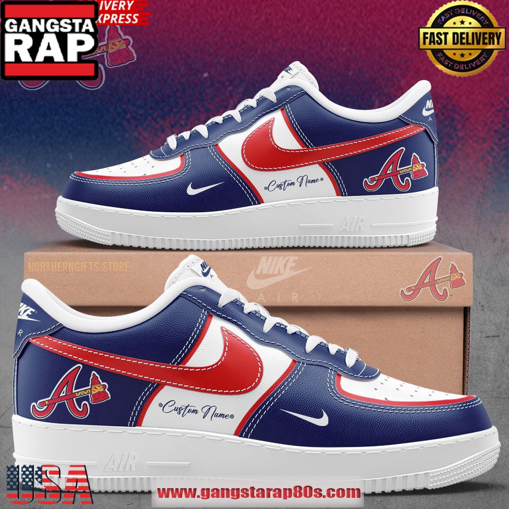 Atlanta Braves Special Edition Air Force 1 Running Sneakers Shoes