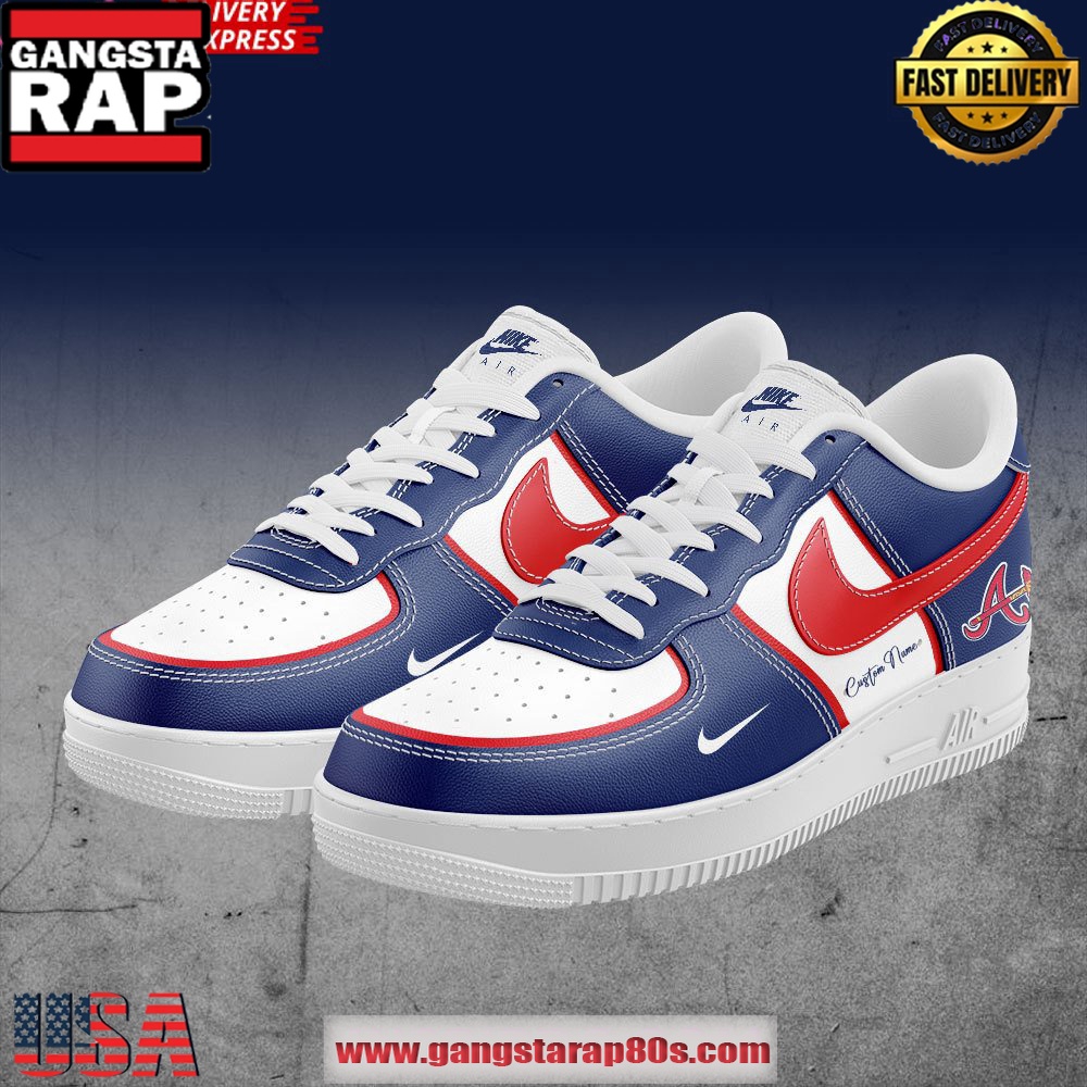 Atlanta Braves Special Edition Air Force 1 Running Sneakers Shoes