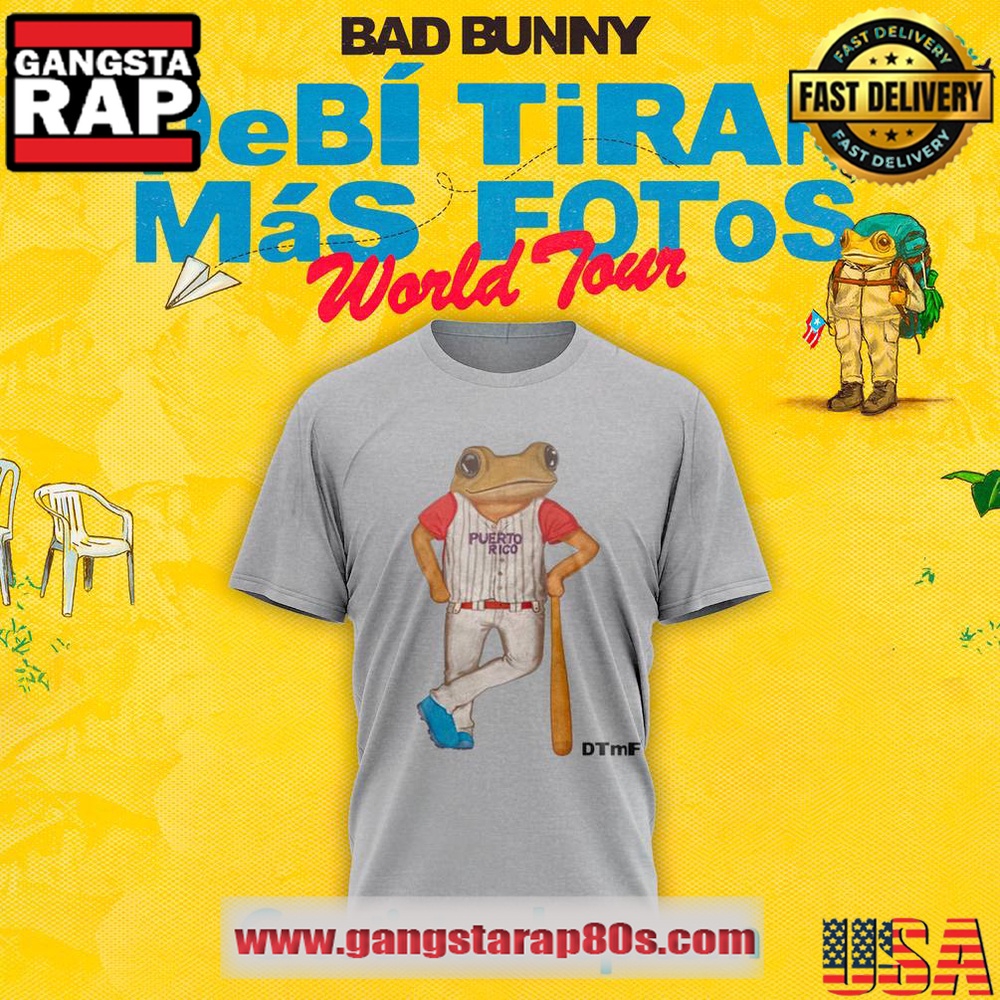 Bad Bunny DeBÍ TiRAR MáS FOToS Concho Baseball 3D T Shirt Bad Bunny DeBÍ TiRAR MáS FOToS Concho Baseball 3D T Shirt