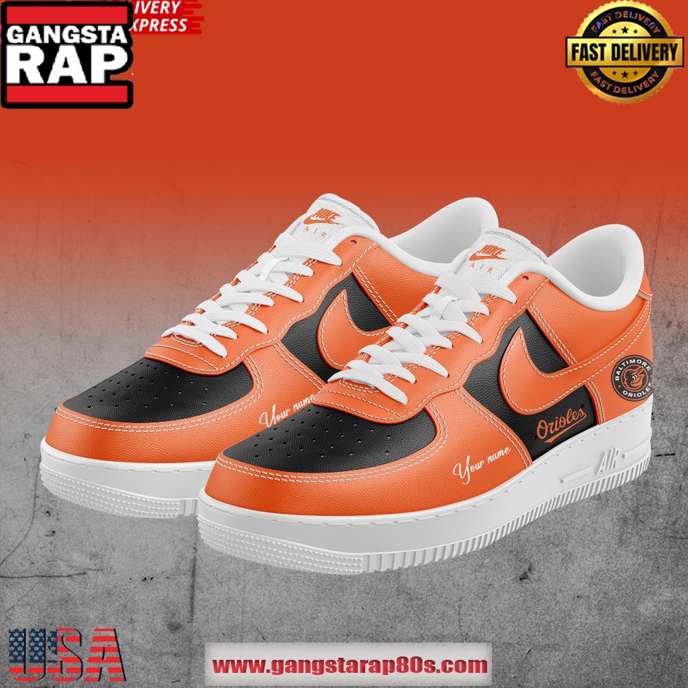 Baltimore Orioles The Next Chapter Limited Edition Air Force 1 Running Sneakers Shoes