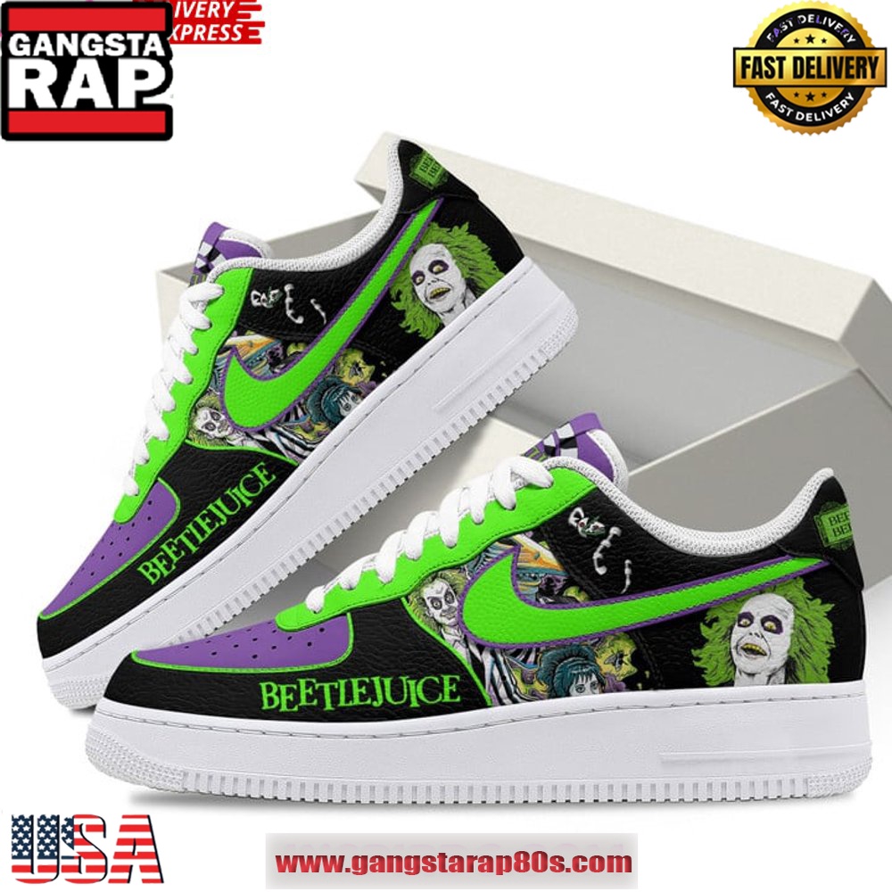 Beetlejuice Limited Edition Air Force 1 Running Sneakers Shoes