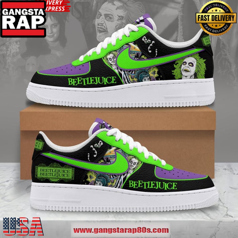 Beetlejuice Limited Edition Air Force 1 Running Sneakers Shoes