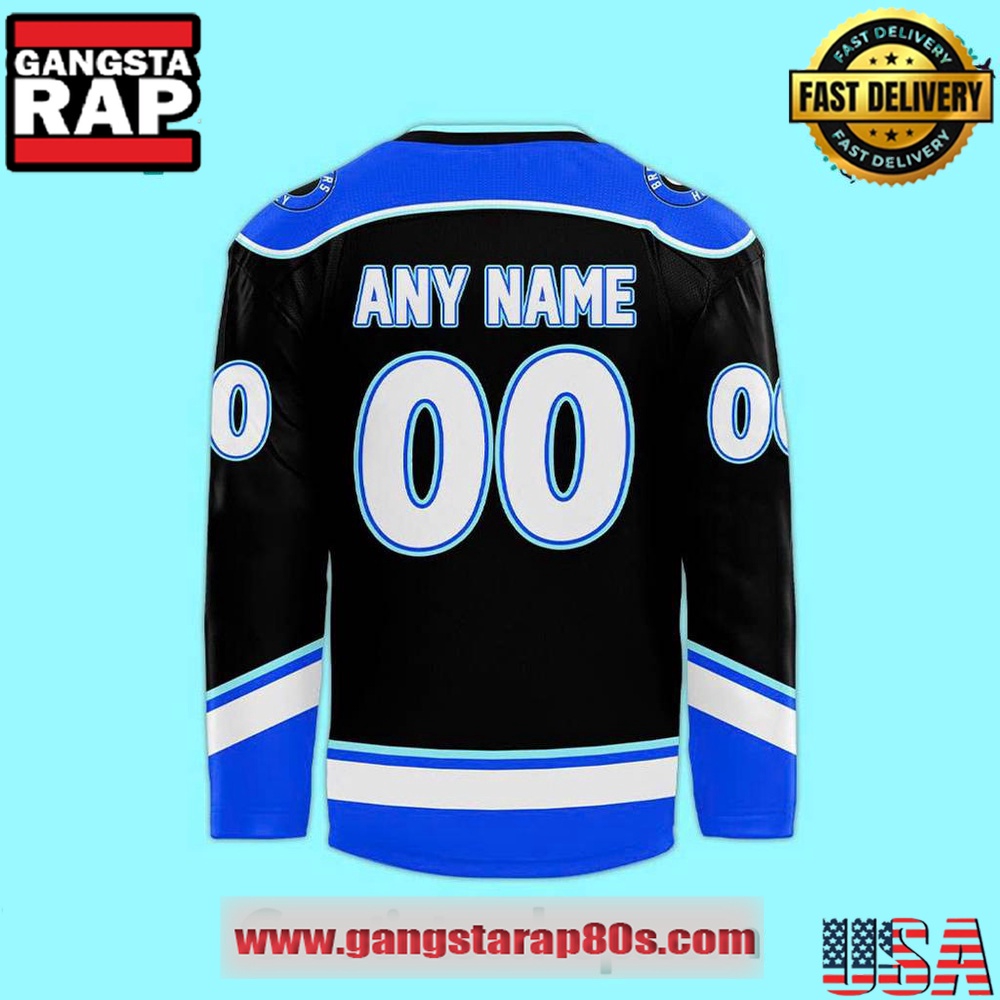 Biloxi Breakers Limited Edition 2025 Black Custom Hockey Jersey Biloxi Breakers Limited Edition 2025 Black Custom Hockey Jersey
