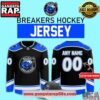 Biloxi Breakers Limited Edition 2025 Black Custom Hockey Jersey 2 Biloxi Breakers Limited Edition 2025 Black Custom Hockey Jersey