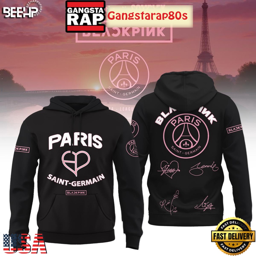 Black Pink x Paris Saint Germain Unisex Hoodie