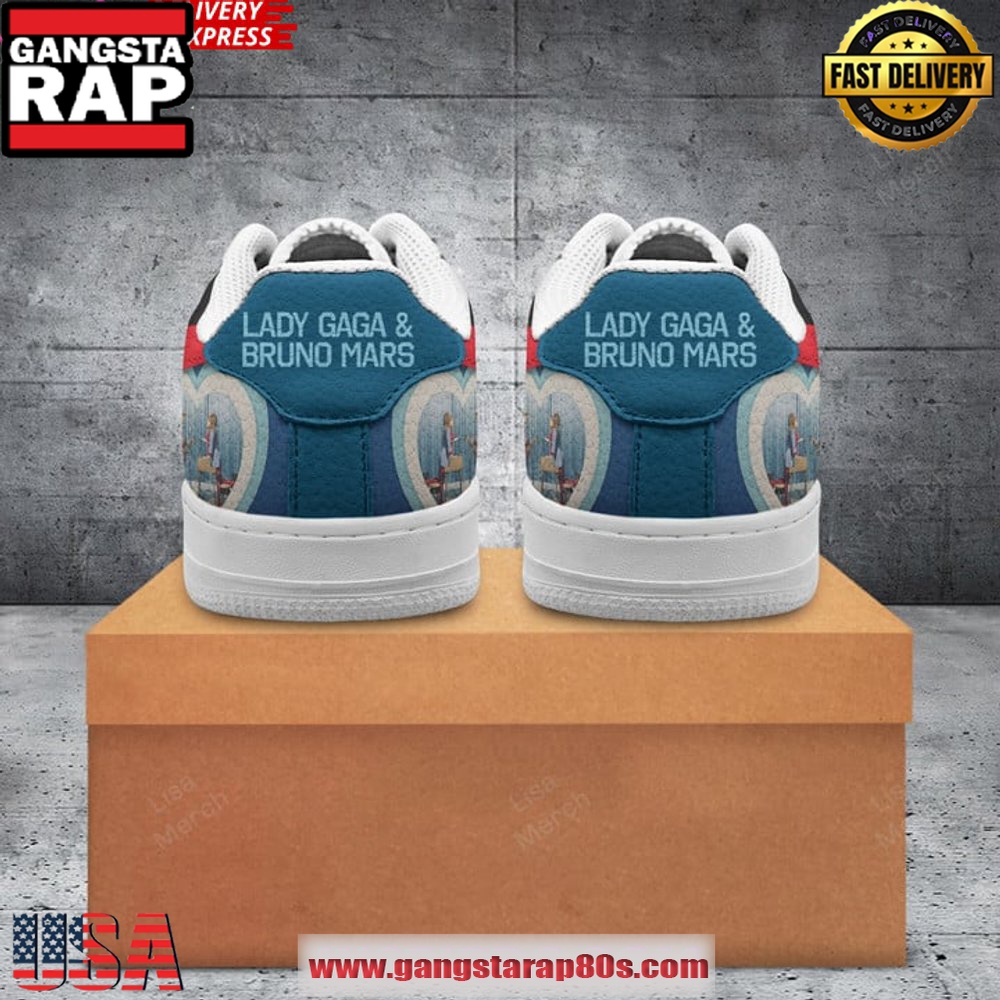 Bruno Mars x Lady Gaga Limited Edition Air Force 1 Sneakers Shoes