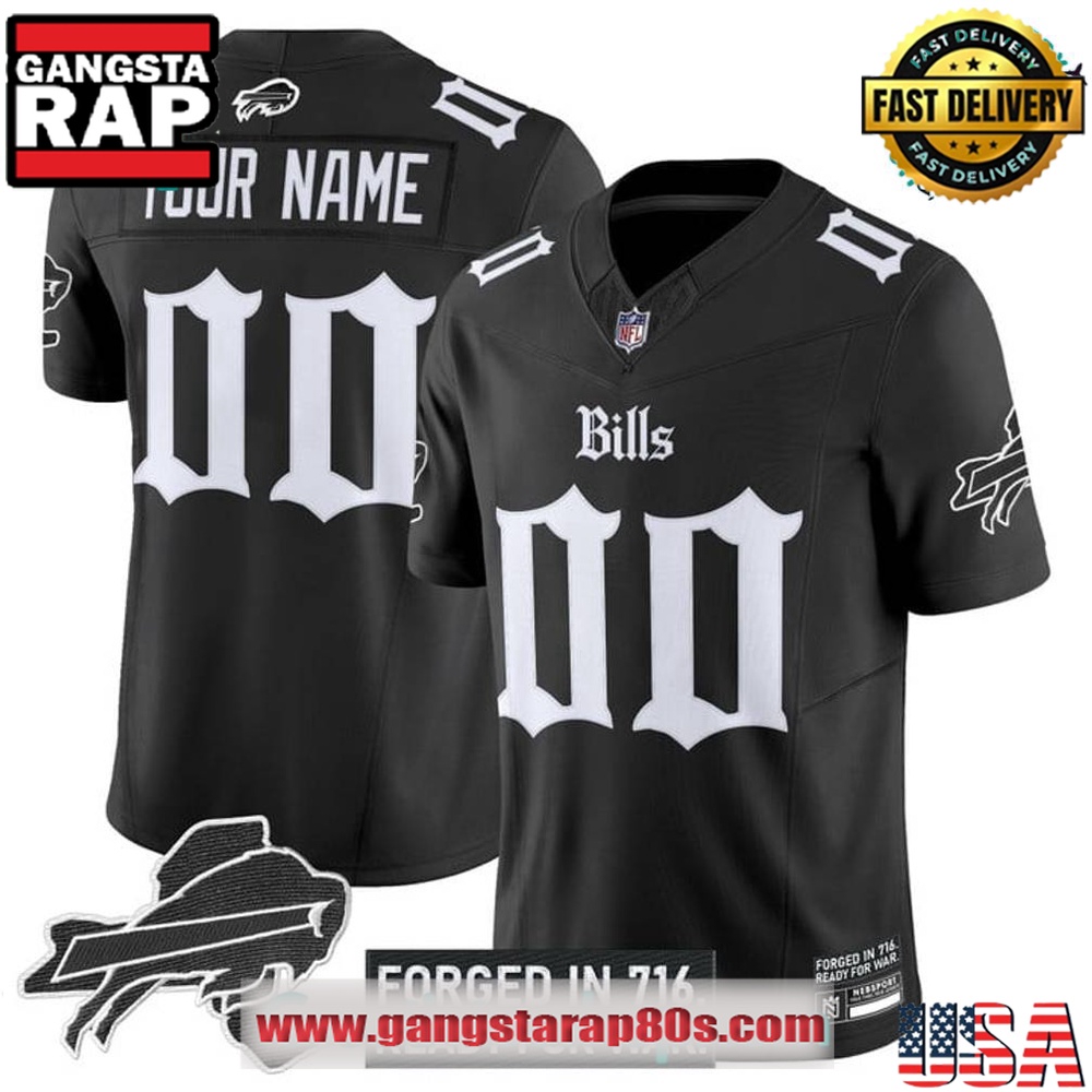 Buffalo Bills ‘Gothic Cold Front Edition’ Limited Edition Custom Football Jersey Buffalo Bills ‘Gothic Cold Front Edition’ Limited Edition Custom Football Jersey