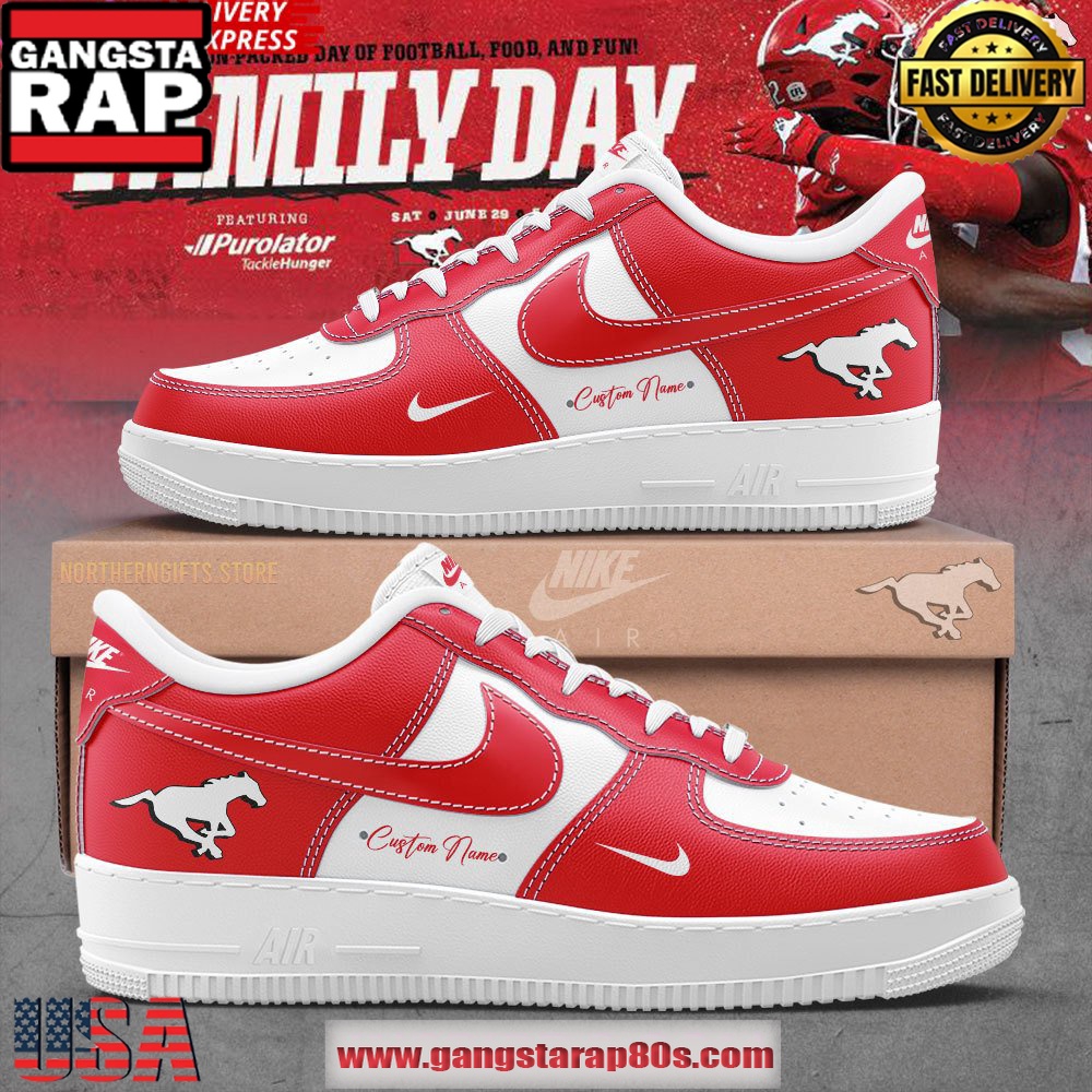 Calgary Stampeders Together We Ride Limited Edition Air Force 1 Running Sneakers Shoes Calgary Stampeders Together We Ride Limited Edition Air Force 1 Running Sneakers Shoes