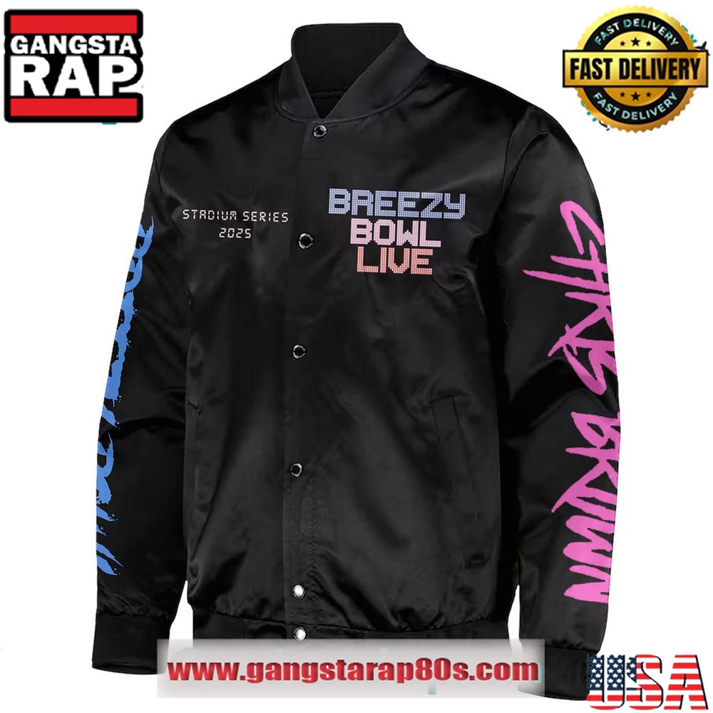 Chris Brown - BREEZY BOWL XX LIGHT BRIGHT Baseball Jacket