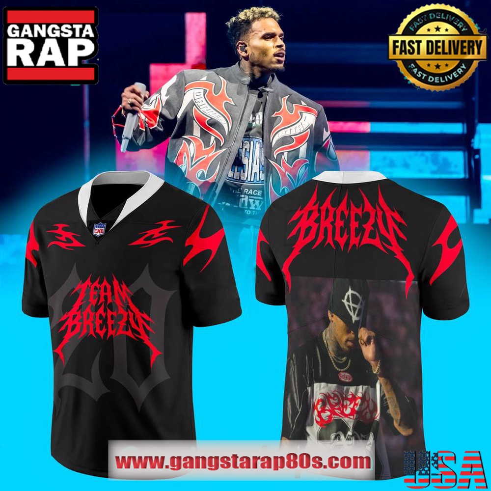 Chris Brown BREEZY BOWL XX Team Breezy Playmaker Football Jersey