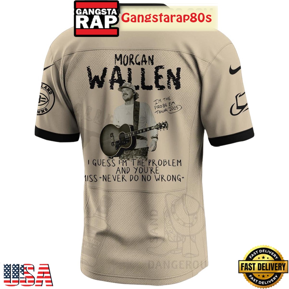 Cleveland Browns x Morgan Wallen I'm The Problem Tour 2025 Football Jersey Cleveland Browns x Morgan Wallen I'm The Problem Tour 2025 Football Jersey