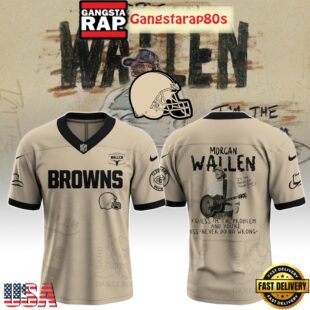 Cleveland Browns x Morgan Wallen I'm The Problem Tour 2025 Football Jersey