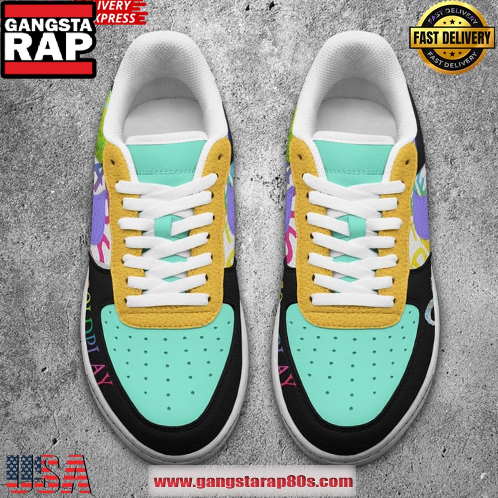 Coldplay Dreams Limited Edition Air Force 1 Sneakers Shoes Coldplay Dreams Limited Edition Air Force 1 Sneakers Shoes