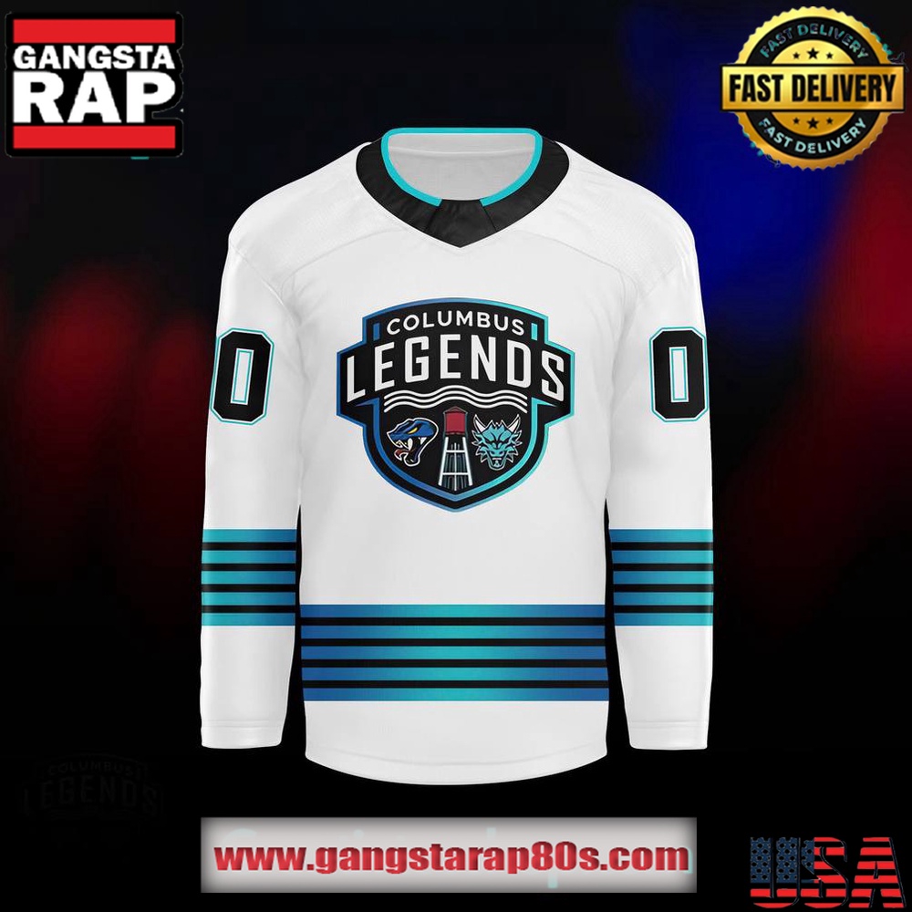 Columbus River Dragons Legends Night 2025 White Custom Hockey Jersey