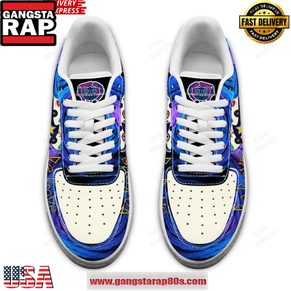 Coraline Be Brave Limited Edition Air Force 1 Sneakers Shoes Coraline Be Brave Limited Edition Air Force 1 Sneakers Shoes