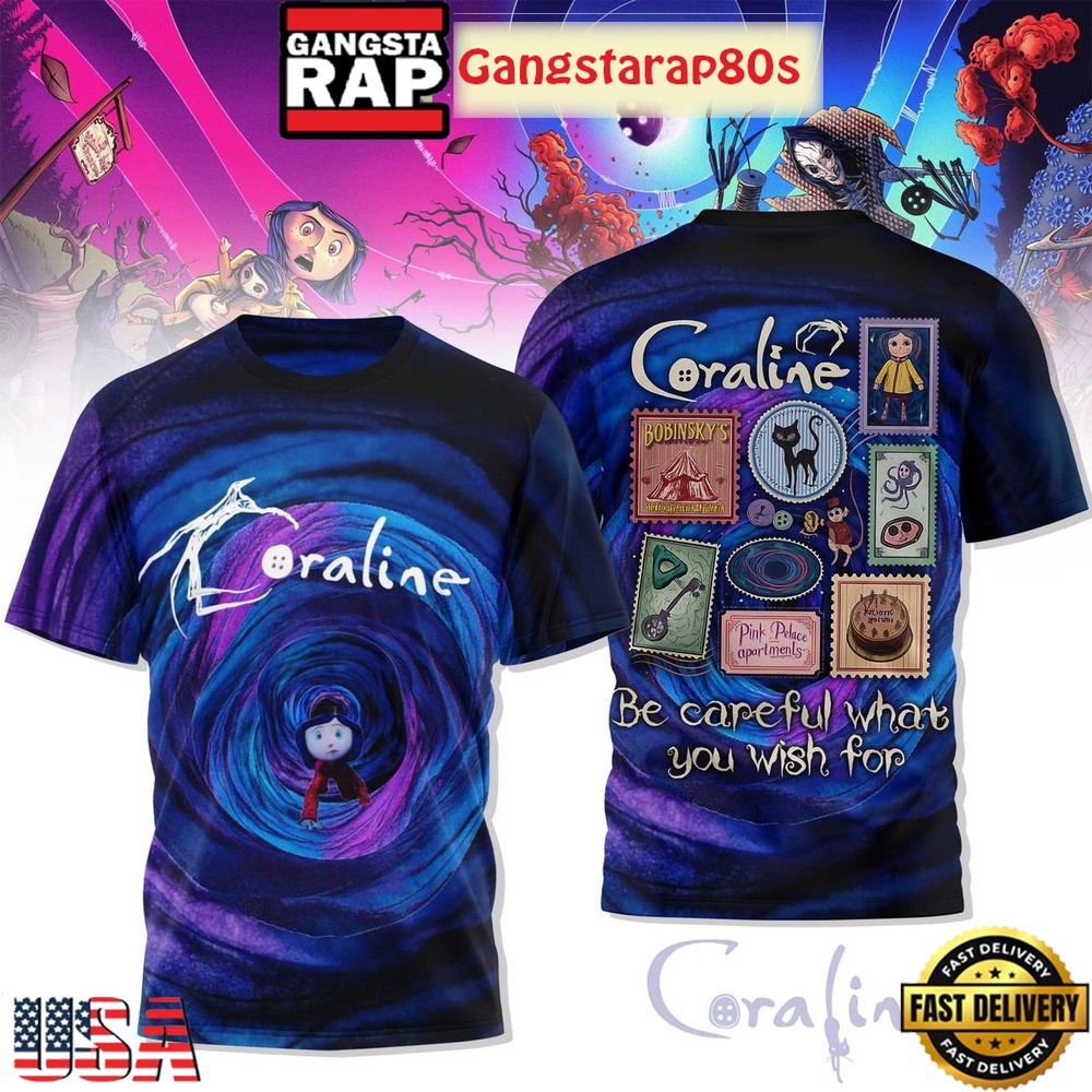 Coraline Be Careful What You Wish For 2025 3D Shirt