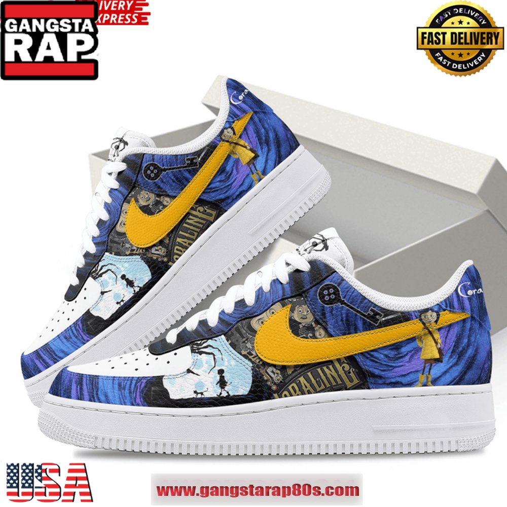 Coraline x Limited Edition Air Force 1 Sneakers Shoes Coraline x Limited Edition Air Force 1 Sneakers Shoes