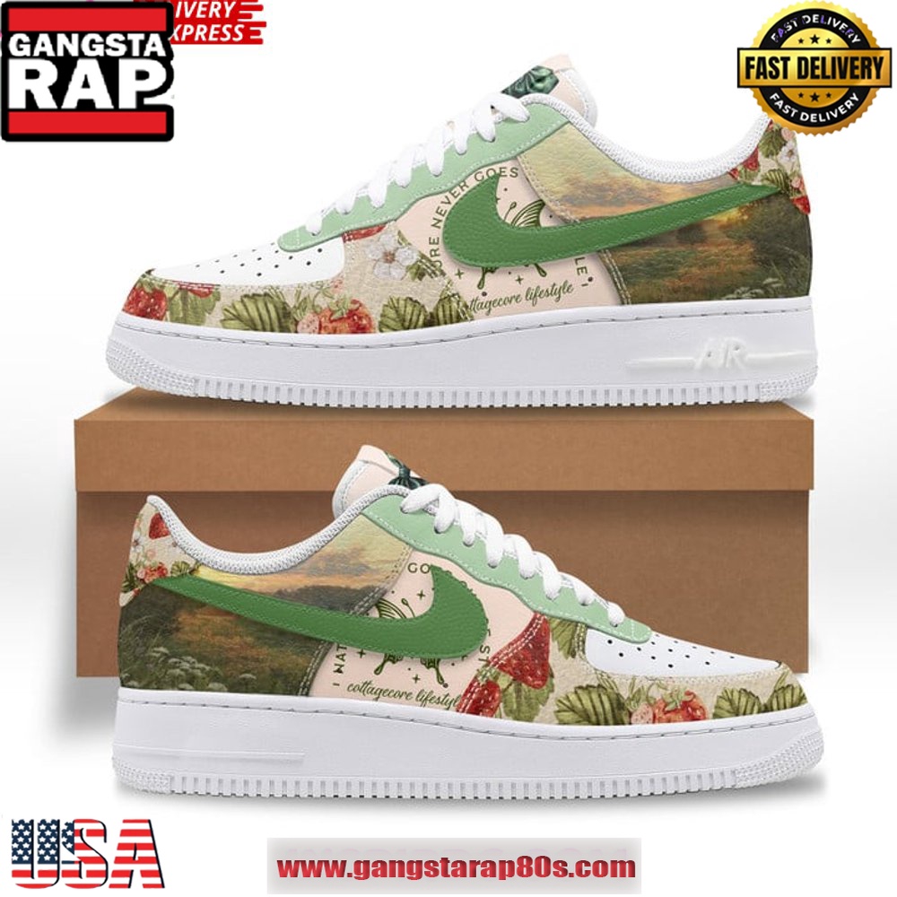 Cottagecore Dream Limited Edition Air Force 1 Sneakers Shoes Cottagecore Dream Limited Edition Air Force 1 Sneakers Shoes
