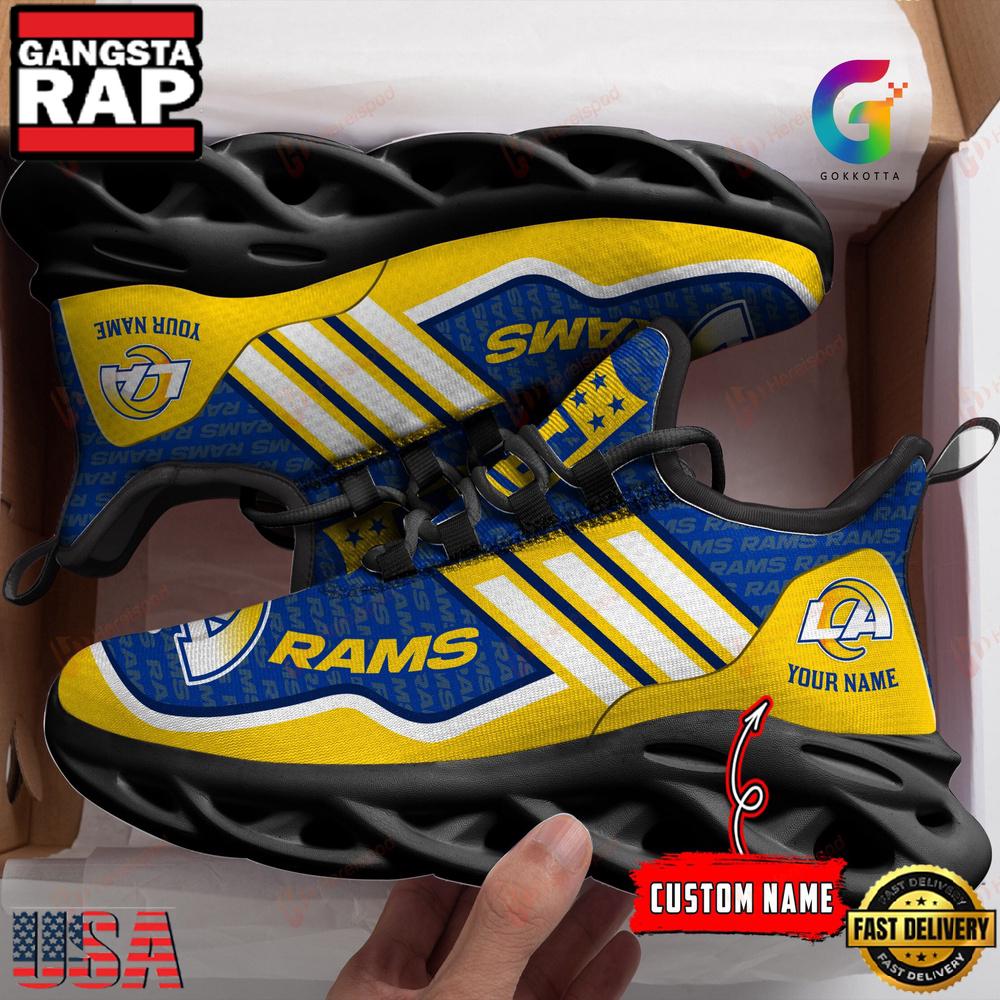 NFL Los Angeles Rams Football New Design Max Soul Shoes Running Sneakers NFL Los Angeles Rams Football New Design Max Soul Shoes Running Sneakers