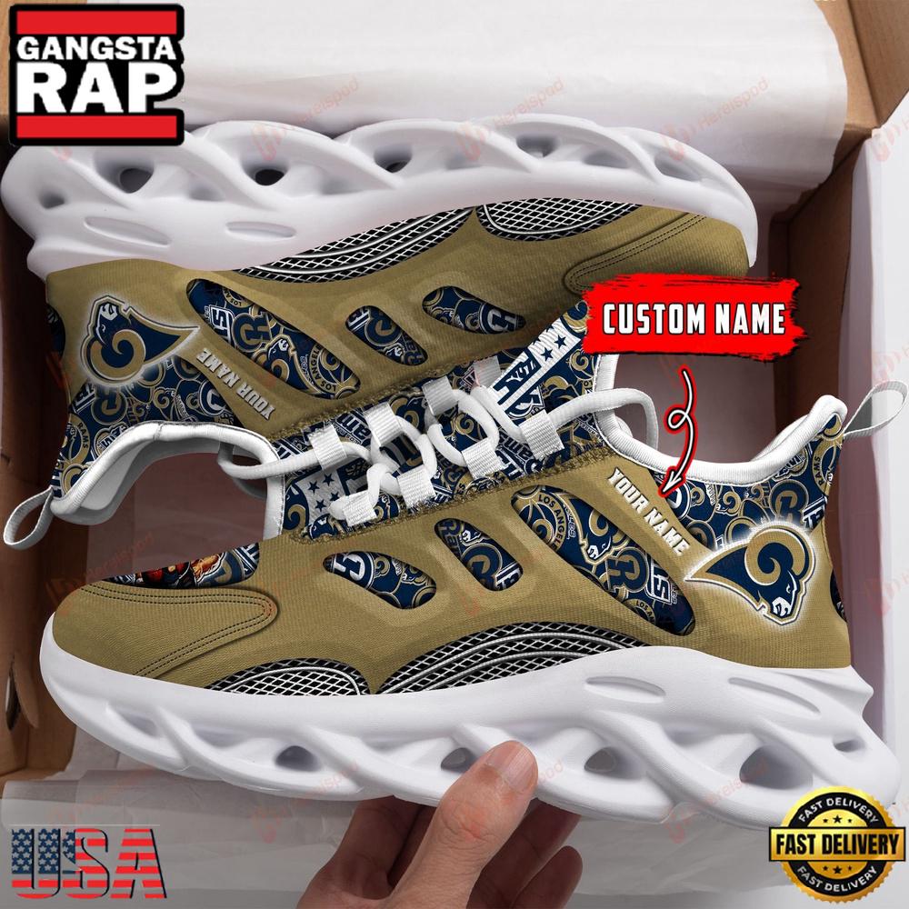 NFL Los Angeles Rams Logo Team New Design Max Soul Shoes Running Sneakers NFL Los Angeles Rams Logo Team New Design Max Soul Shoes Running Sneakers