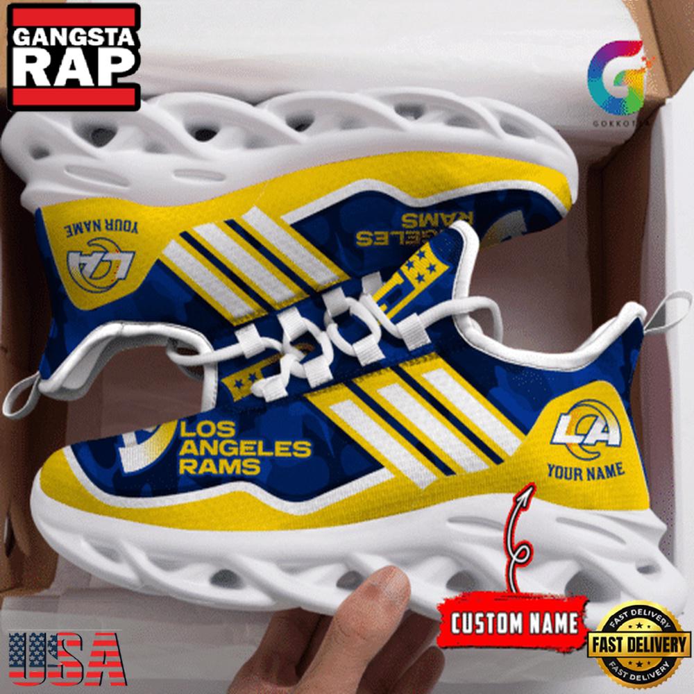 NFL Los Angeles Rams Sport Logo Team New Design Max Soul Shoes Running Sneakers NFL Los Angeles Rams Sport Logo Team New Design Max Soul Shoes Running Sneakers