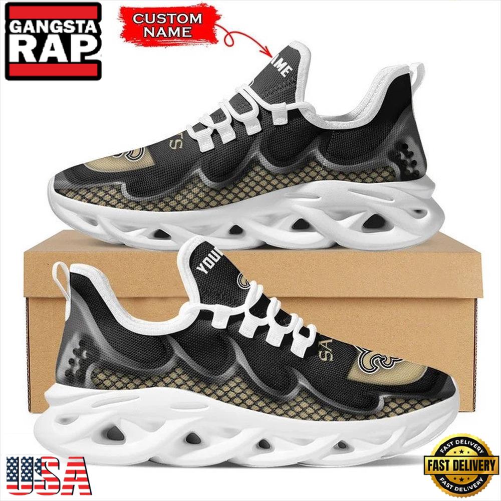 NFL New Orleans Saints Team New Design Max Soul Shoes Running Sneakers NFL New Orleans Saints Team New Design Max Soul Shoes Running Sneakers