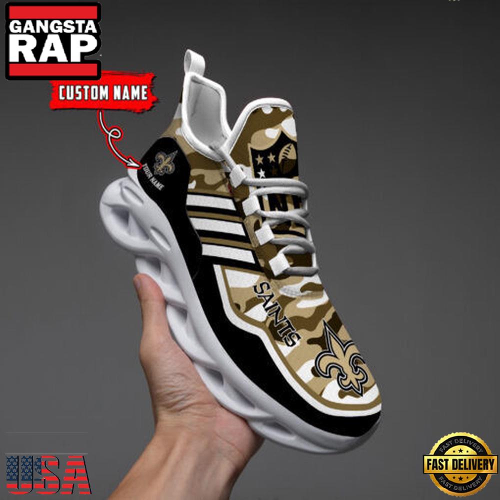 NFL New Orleans Saints Team Sport New Design Max Soul Shoes Running Sneakers NFL New Orleans Saints Team Sport New Design Max Soul Shoes Running Sneakers