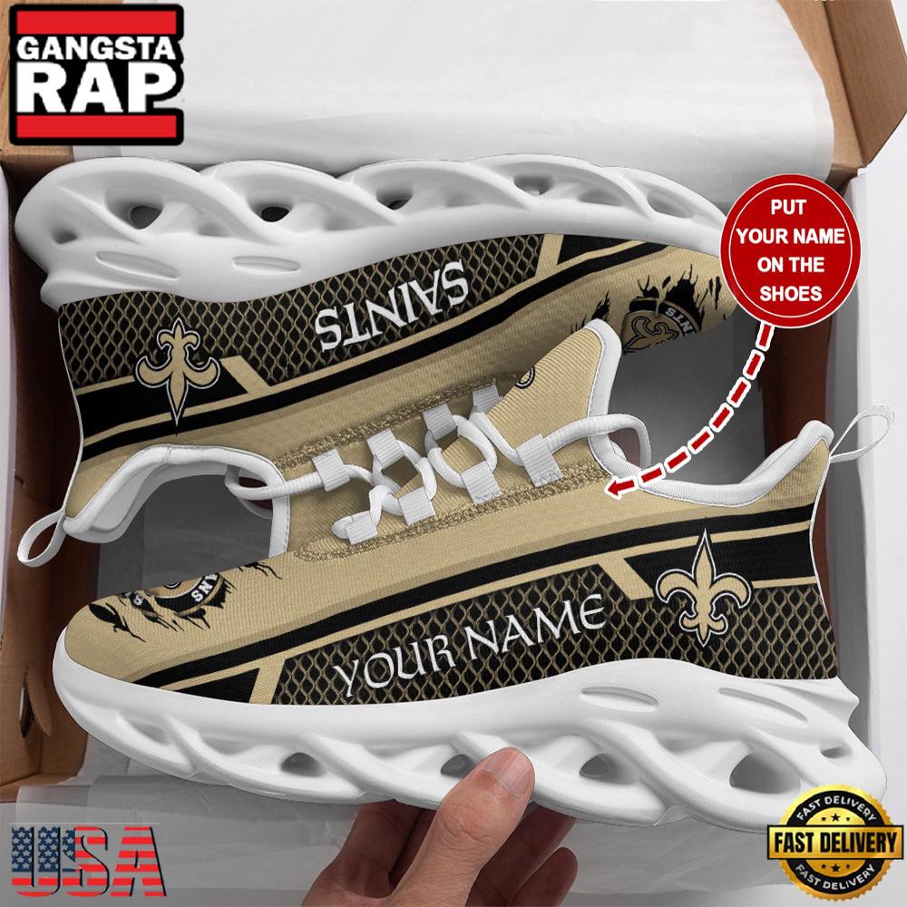NFL New Orleans Saints Sport New Design Max Soul Shoes Running Sneakers NFL New Orleans Saints Sport New Design Max Soul Shoes Running Sneakers