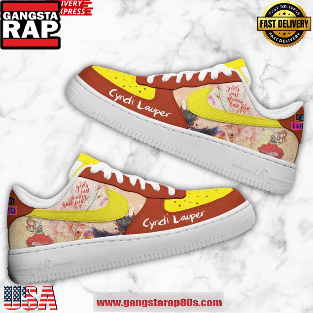 Cyndi Lauper Limited Edition Air Force 1 Sneakers Shoes Cyndi Lauper Limited Edition Air Force 1 Sneakers Shoes