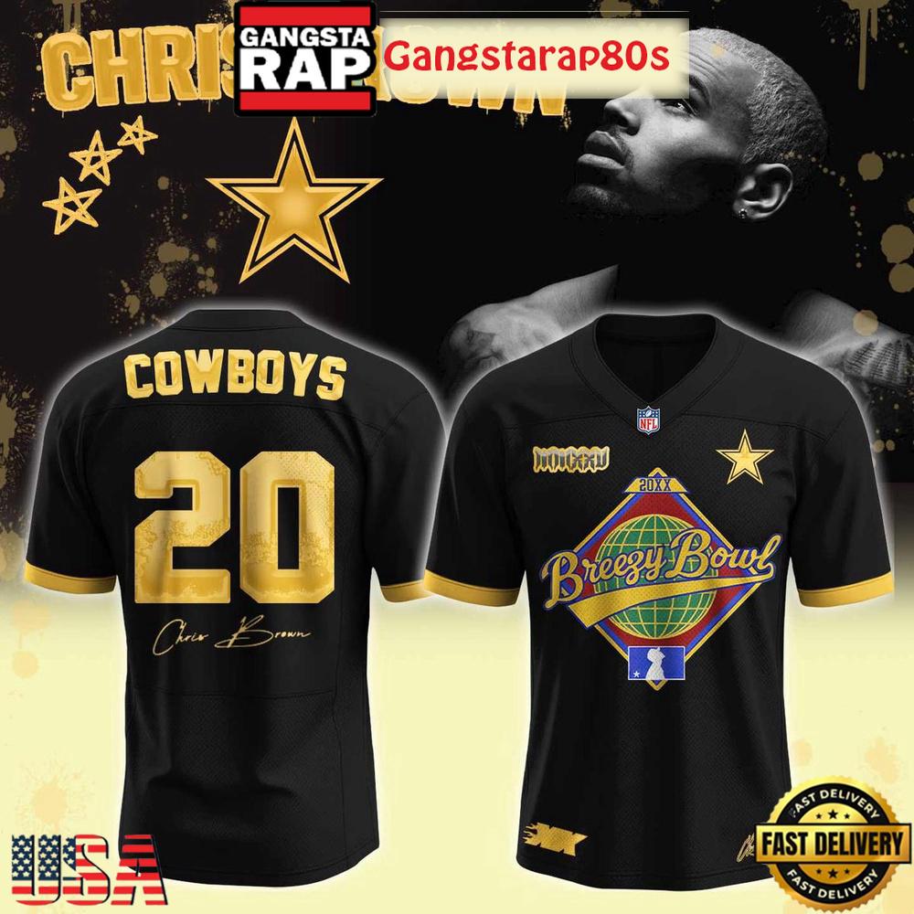 Dallas Cowboys x Chris Brown Breezy Bowl 11_11 Football Jersey