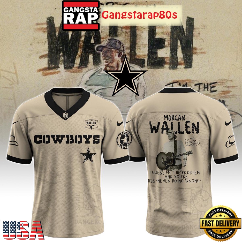Dallas Cowboys x Morgan Wallen I'm The Problem Tour 2025 Football Jersey