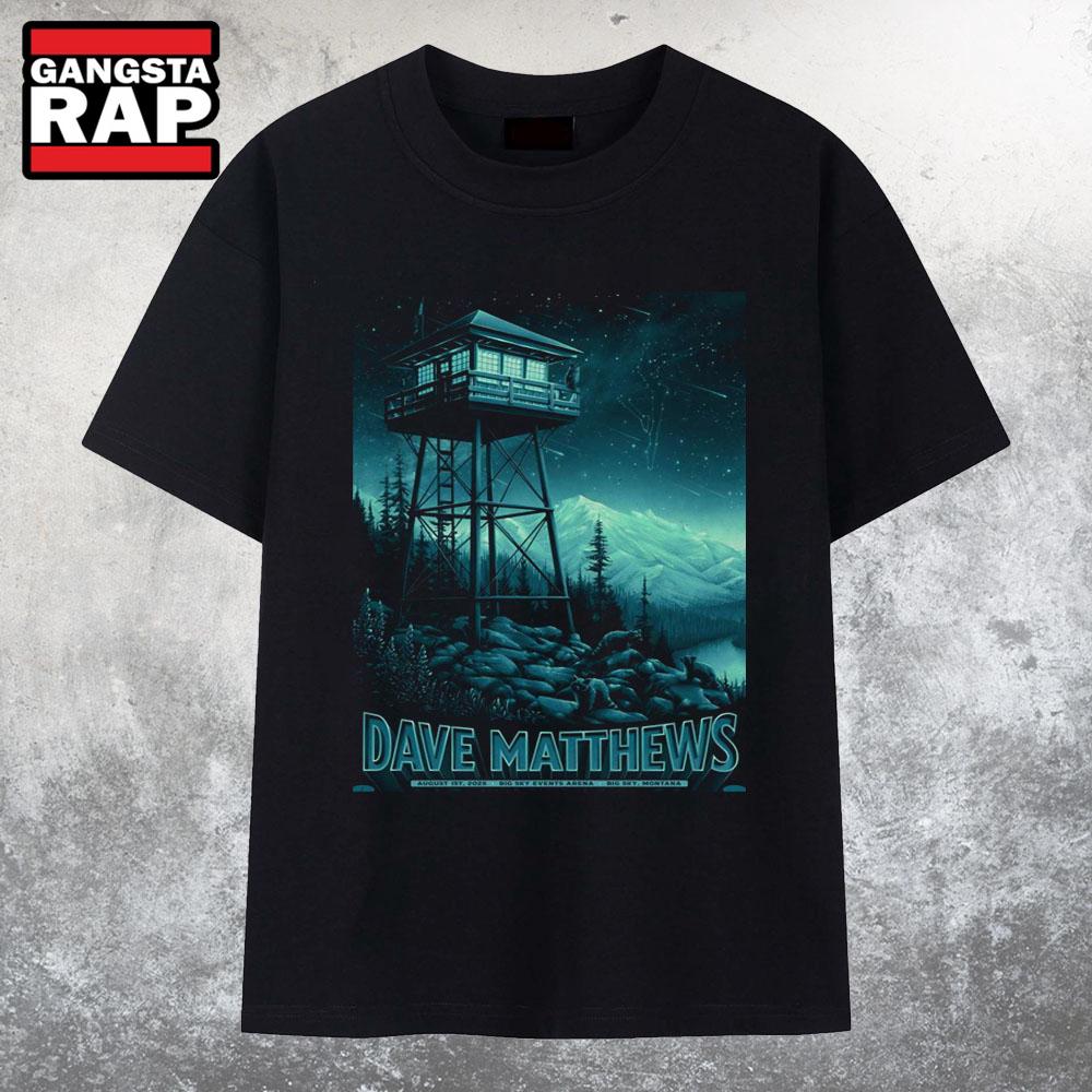 Dave Matthews Band Aug 1 2025 Big Sky Town Center in Big Sky Montana T Shirt