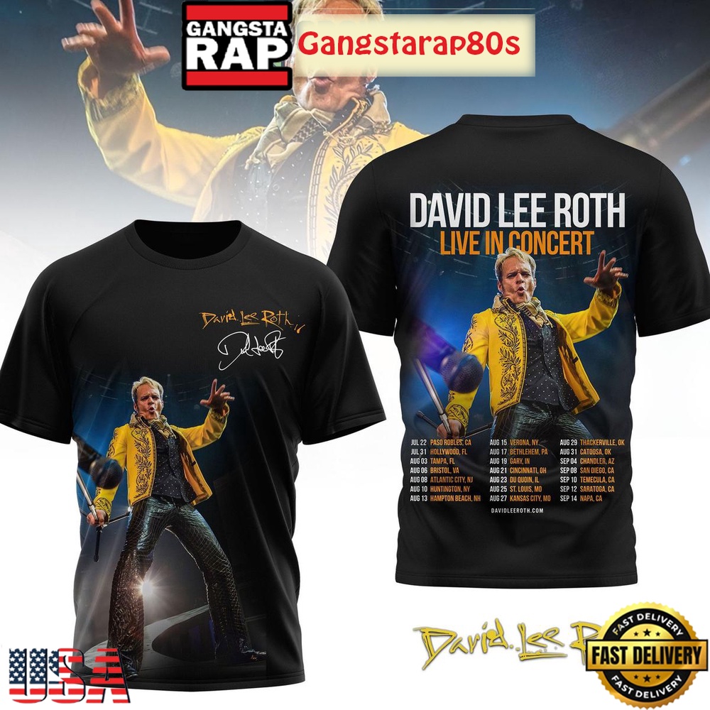 David Lee Roth Live In Concert 2025 Unisex Hoodie David Lee Roth Live In Concert 2025 Unisex Hoodie