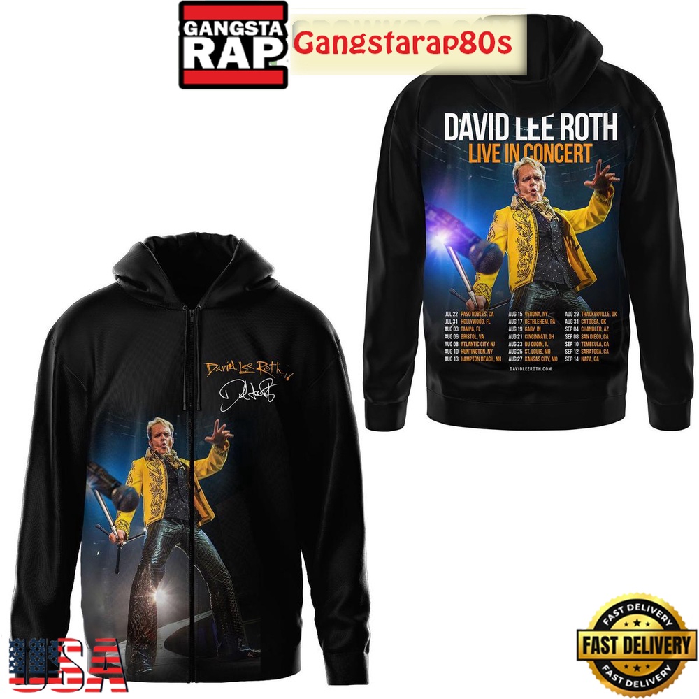 David Lee Roth Live In Concert 2025 Unisex Hoodie David Lee Roth Live In Concert 2025 Unisex Hoodie