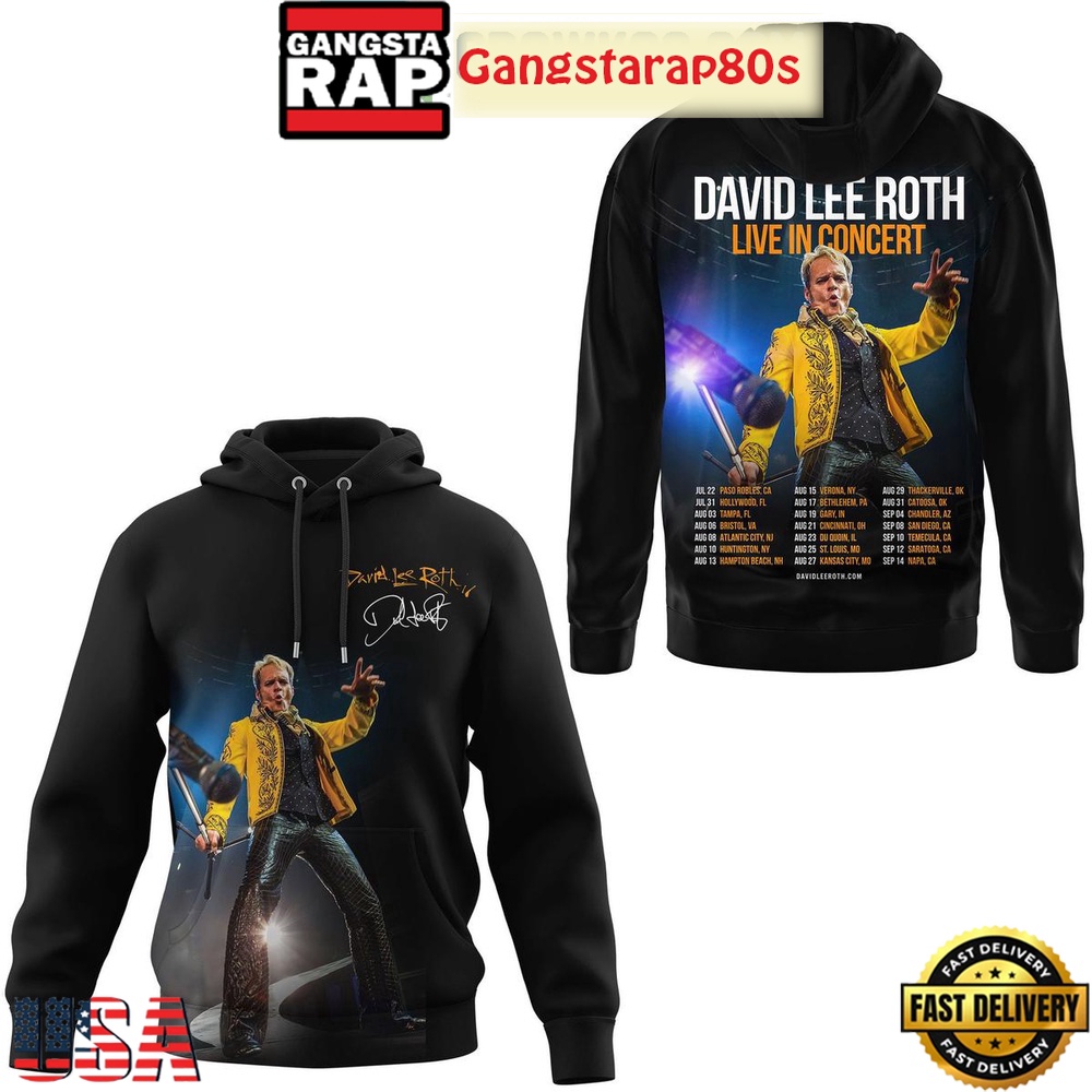 David Lee Roth Live In Concert 2025 Unisex Hoodie David Lee Roth Live In Concert 2025 Unisex Hoodie