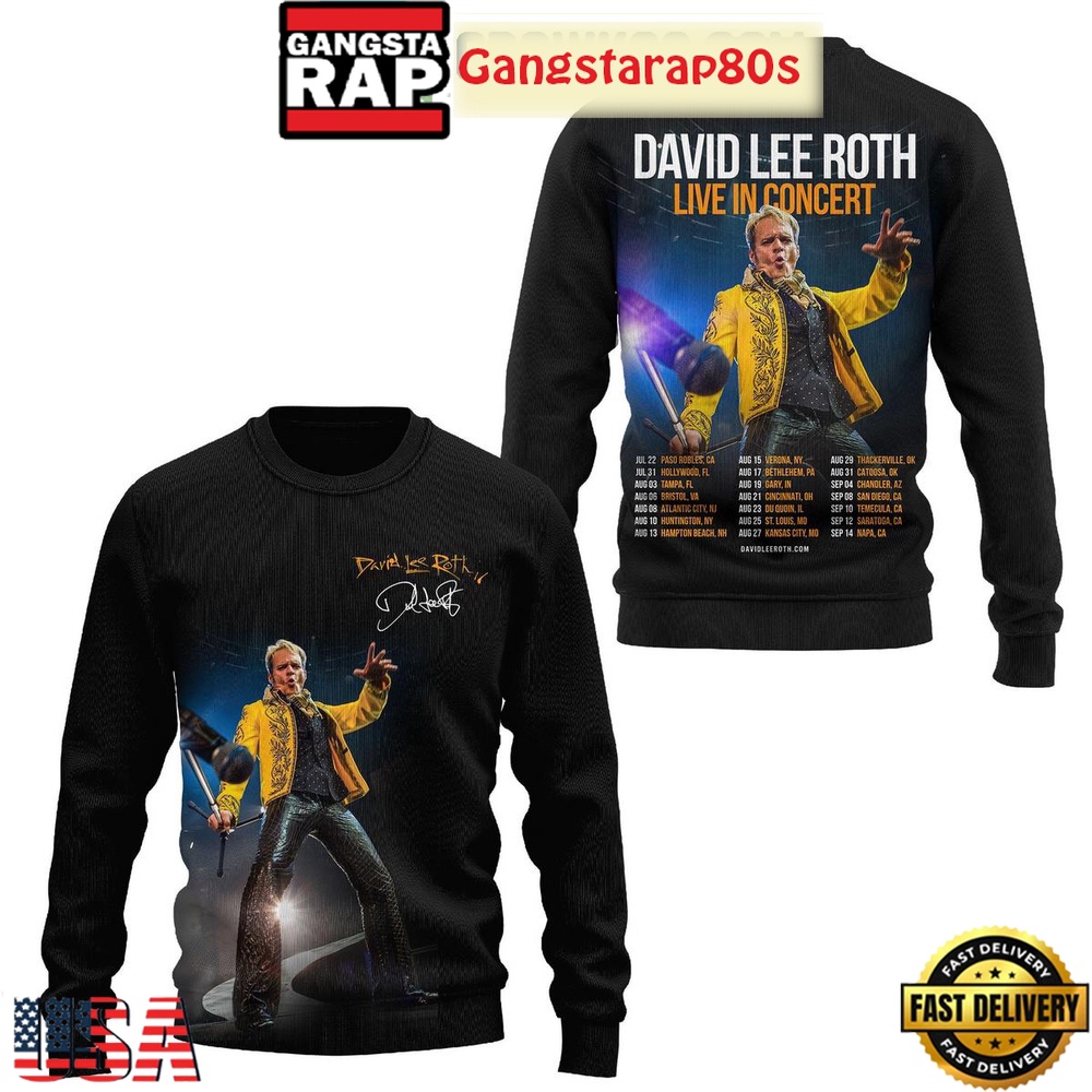 David Lee Roth Live In Concert 2025 Unisex Hoodie David Lee Roth Live In Concert 2025 Unisex Hoodie