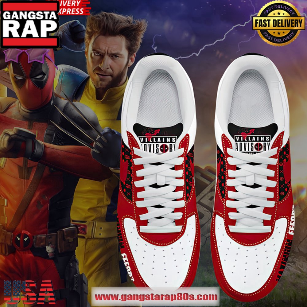 Deadpool & Wolverine Maximum Effort Limited Edition Air Force 1 Sneakers Shoes