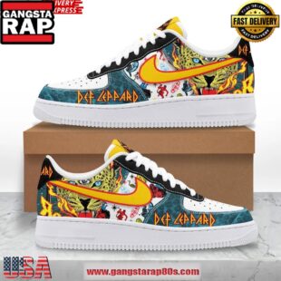 Def Leppard Band Limited Edition Air Force 1 Running Sneakers Shoes