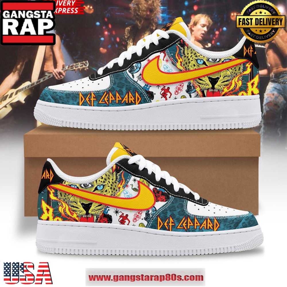 Def Leppard Band Limited Edition Air Force 1 Running Sneakers Shoes