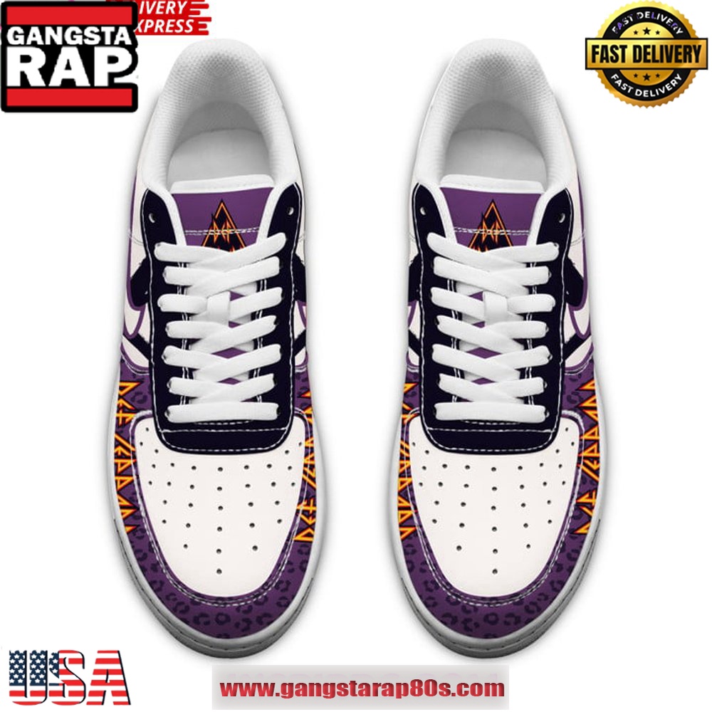Def Leppard Purple Limited Edition Air Force 1 Running Sneakers Shoes