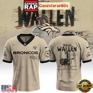 Denver Broncos x Morgan Wallen I'm The Problem Tour 2025 Football Jersey