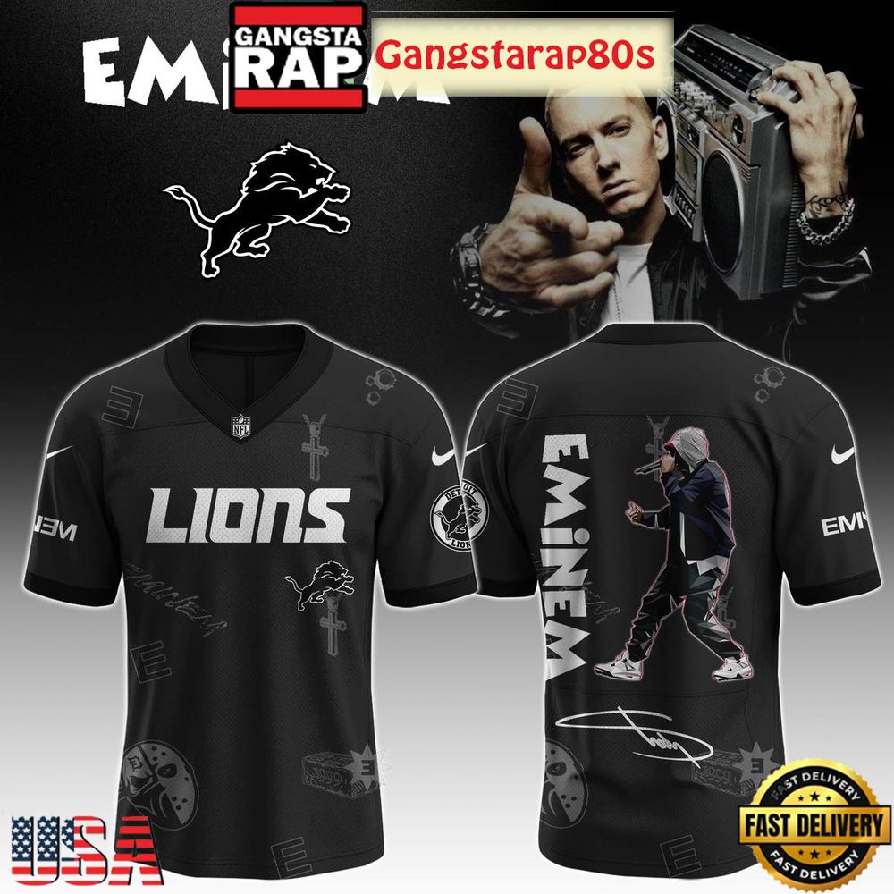 Detroit Lions x Eminem 2025 Football Jersey