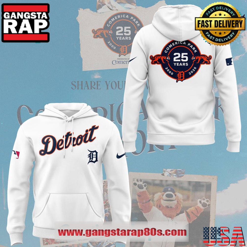 Detroit Tigers Celebrating The 25th Anniversary of Comerica Park Limited Edition Hoodie Shirt