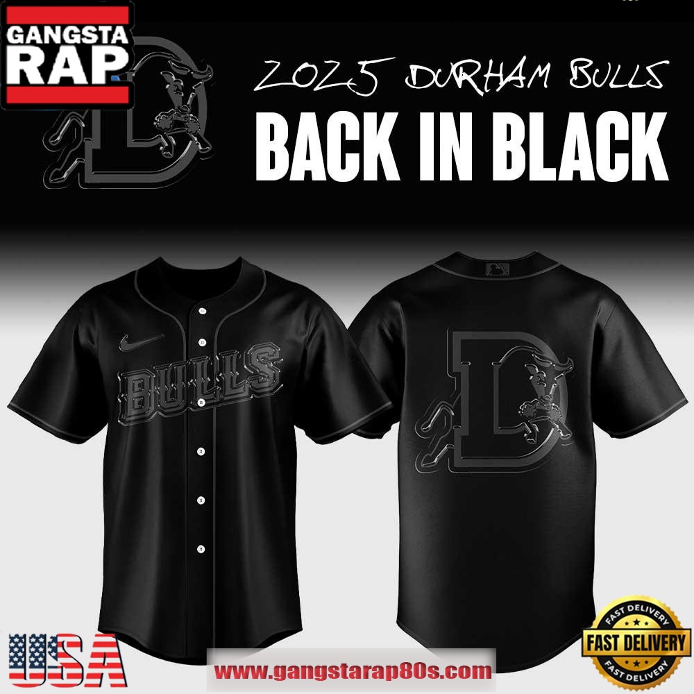 Durham Bulls Back In Black Special Edition Baseball Jersey