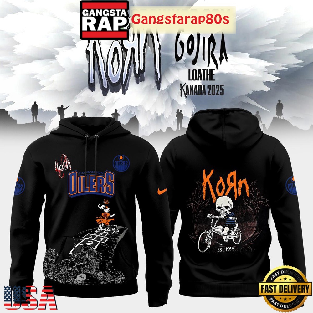 Edmonton Oilers x Korn Kanada Tour 2025 Unisex Hoodie