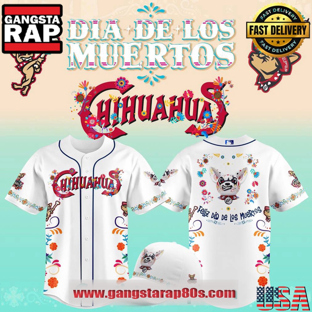 El Paso Chihuahuas Dia de los Muertos 2025 Baseball Jersey Shirt