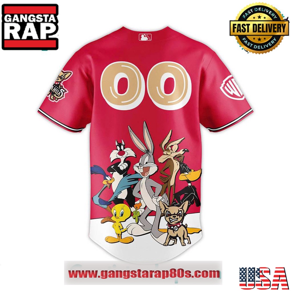 El Paso Chihuahuas x Looney Tunes Custom Baseball Jersey