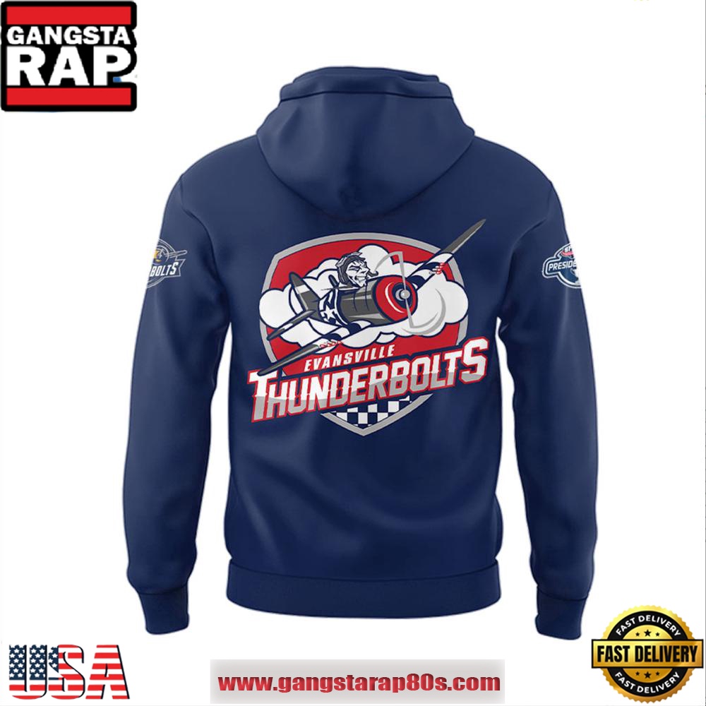 Evansville Thunderbolts SPHL PRESIDENT'S CUP 2025 CHAMPIONS Hoodie Shirt Evansville Thunderbolts SPHL PRESIDENT'S CUP 2025 CHAMPIONS Hoodie Shirt