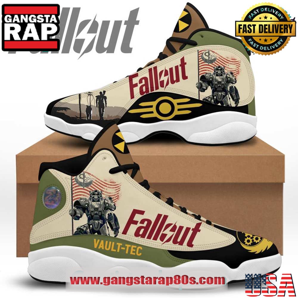 Fallout Vault Tec Air Jordan 13 Sneakers Shoess